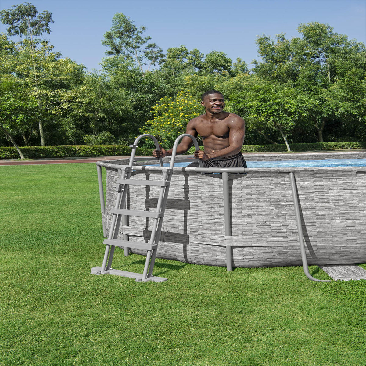 Bestway – Piscina desmontable Power Steel con filtro (427 x 250 x 100 cm) - BricoandPool