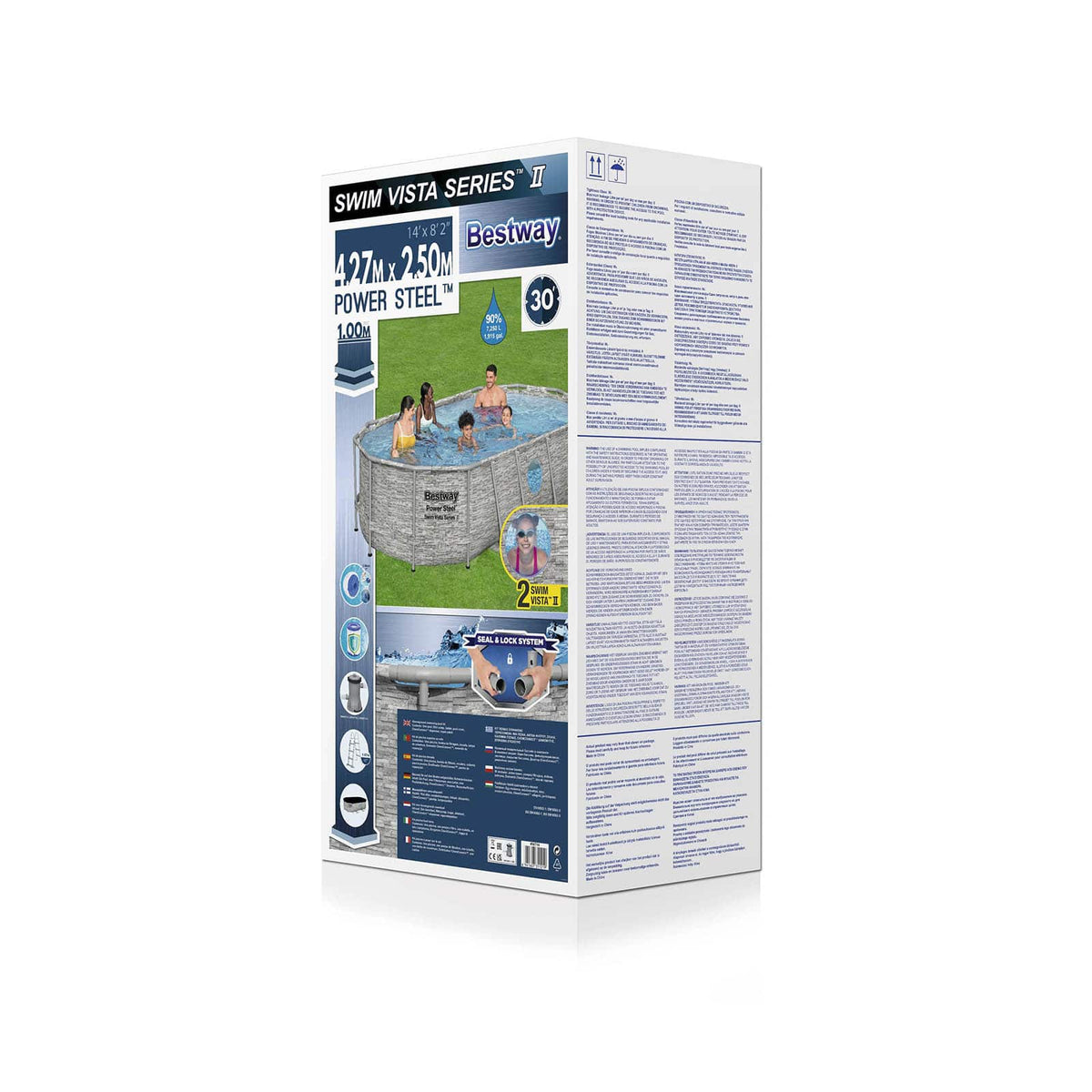 Bestway – Piscina desmontable Power Steel con filtro (427 x 250 x 100 cm) - BricoandPool
