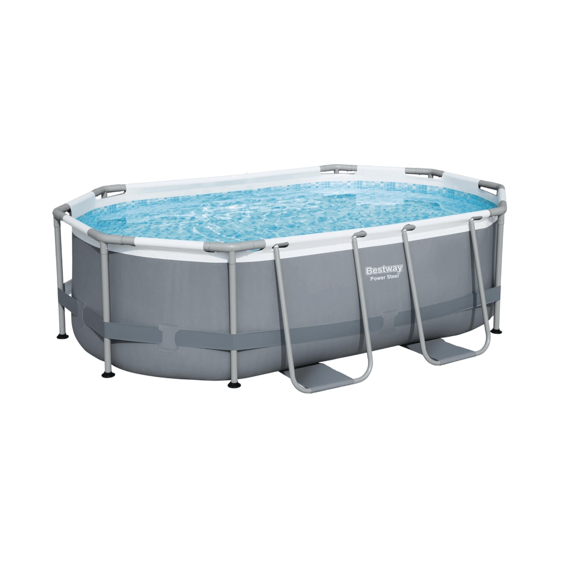 Bestway – Piscina desmontable Power Steel Ovalada con filtro (427 × 250 × 100 cm) - BricoandPool
