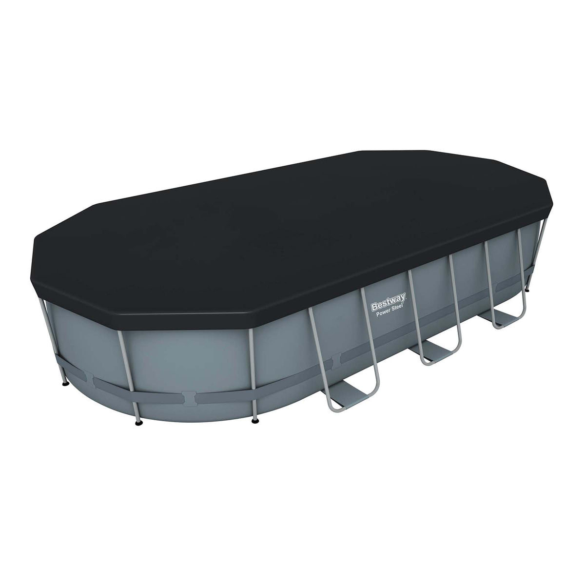 Bestway – Power Steel piscina desmontable ovalada (549 × 274 × 122 cm) - BricoandPool