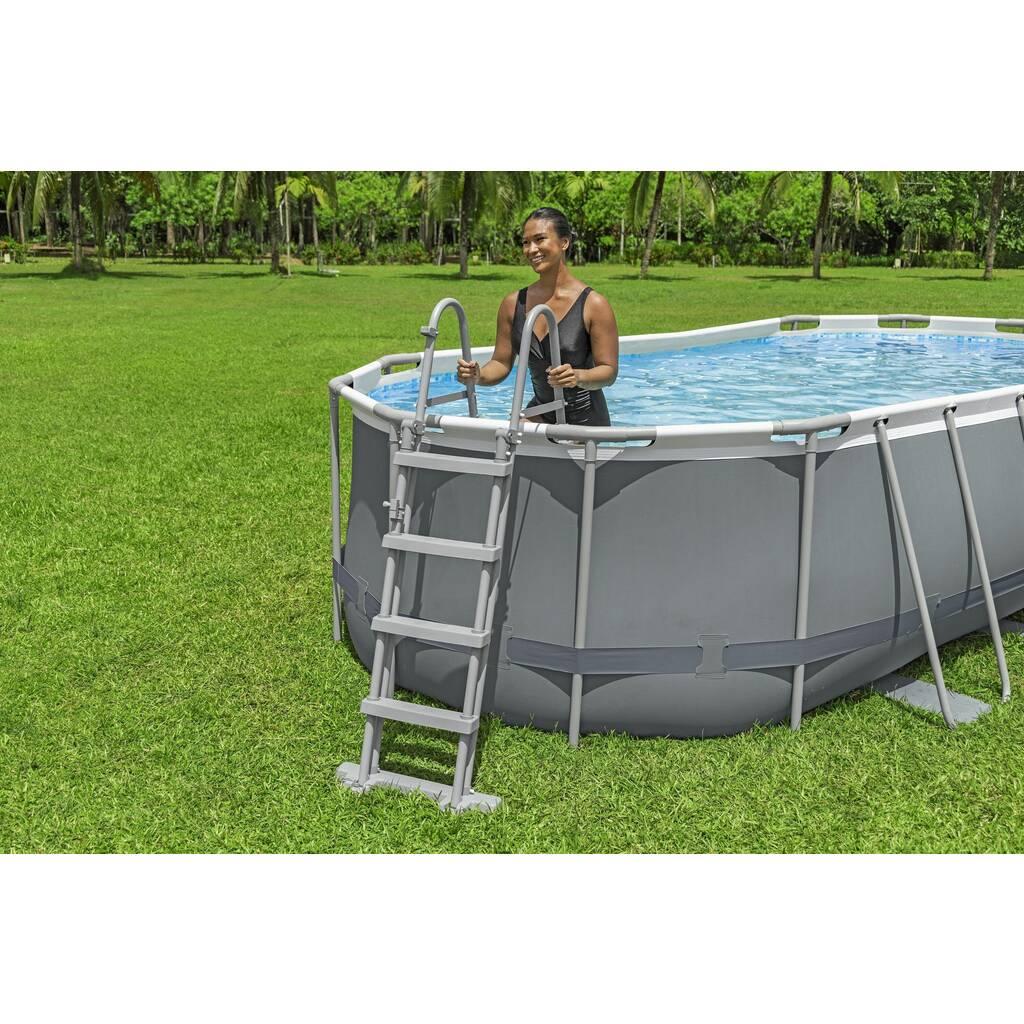 Bestway – Power Steel piscina desmontable ovalada (549 × 274 × 122 cm) - BricoandPool