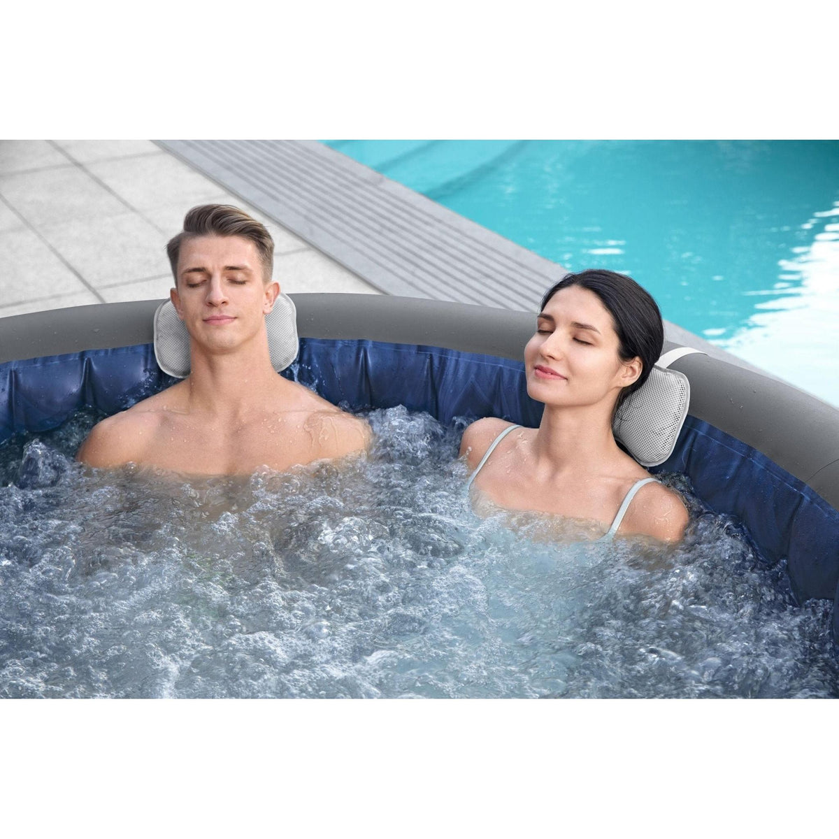 Bestway - Spa hinchable Lay - Z - Spa Santorini Smart AirJet 5 - 7 personas - BricoandPool