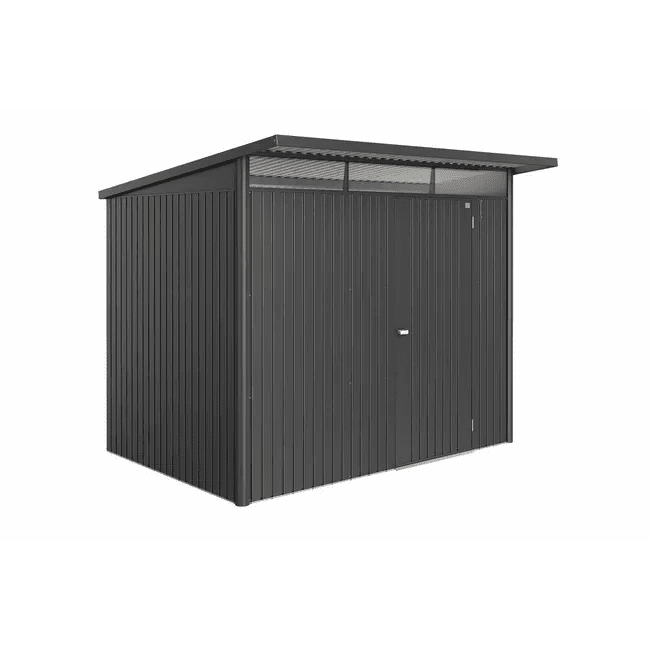 Biohort – AvantGarde Eco Caseta metálica de jardín con techo en atril en color Gris oscuro metálico - BricoandPool