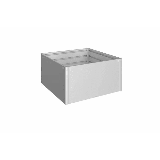 Biohort – Huerto urbano elevado de metal en color Plata metálica - BricoandPool