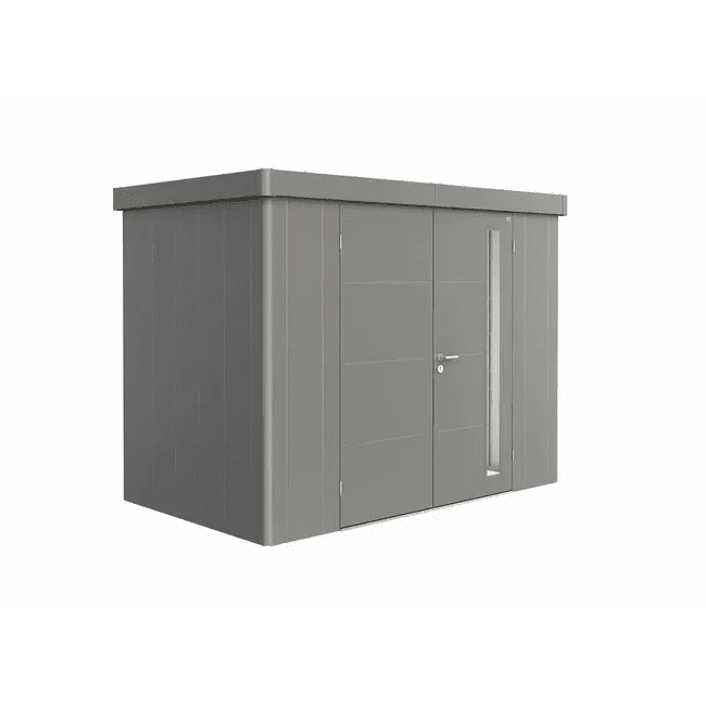 Biohort – Neo Caseta metálica de jardín en color Gris cuarzo metálico - BricoandPool