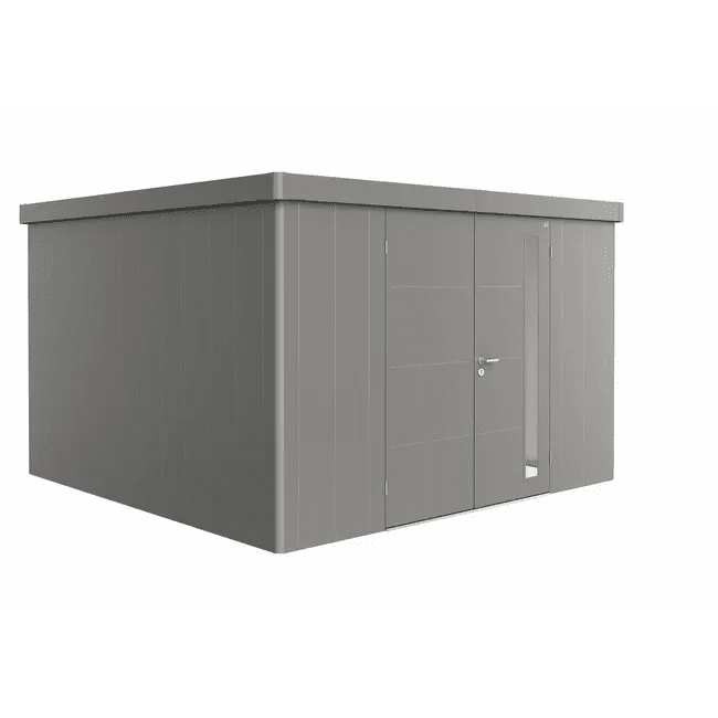 Biohort – Neo Caseta metálica de jardín en color Gris cuarzo metálico - BricoandPool