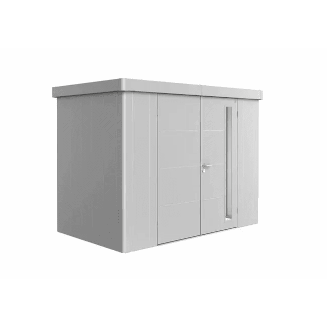 Biohort – Neo Caseta metálica de jardín en color Plata metálica - BricoandPool