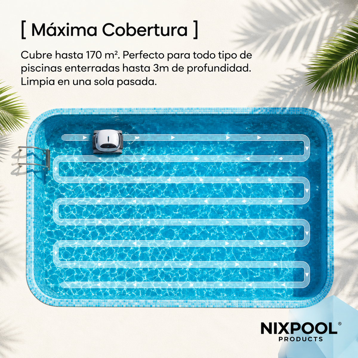 Nix Pool - Akku-Poolroboter ohne Kabel QD40