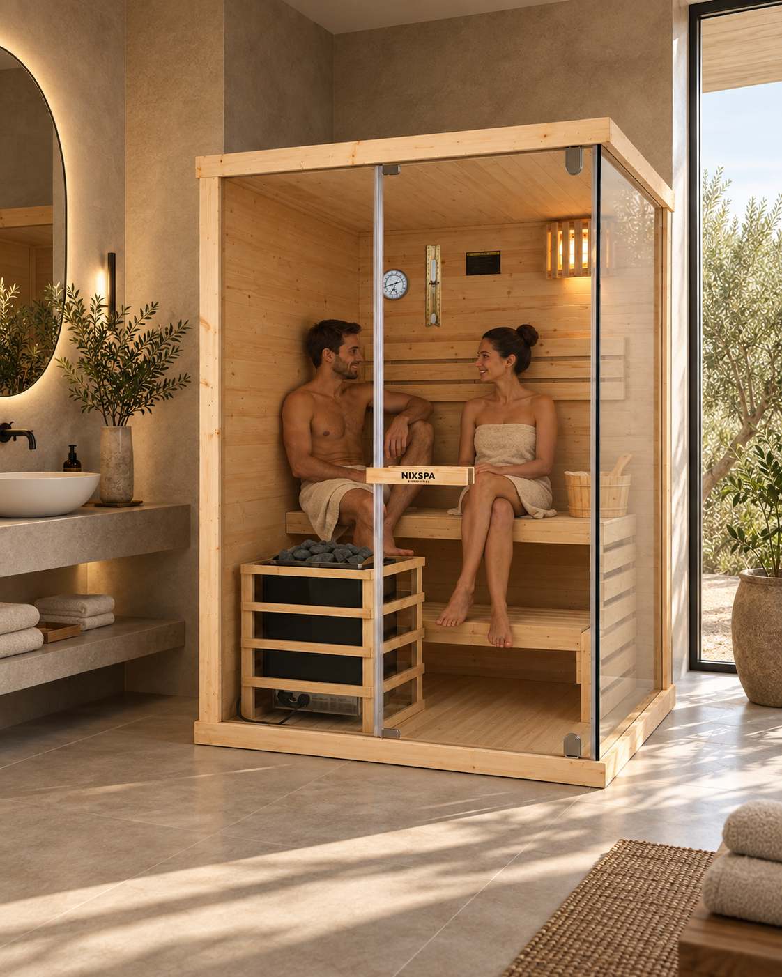 Sauna finlandais pour la maison 2 places - ambiance