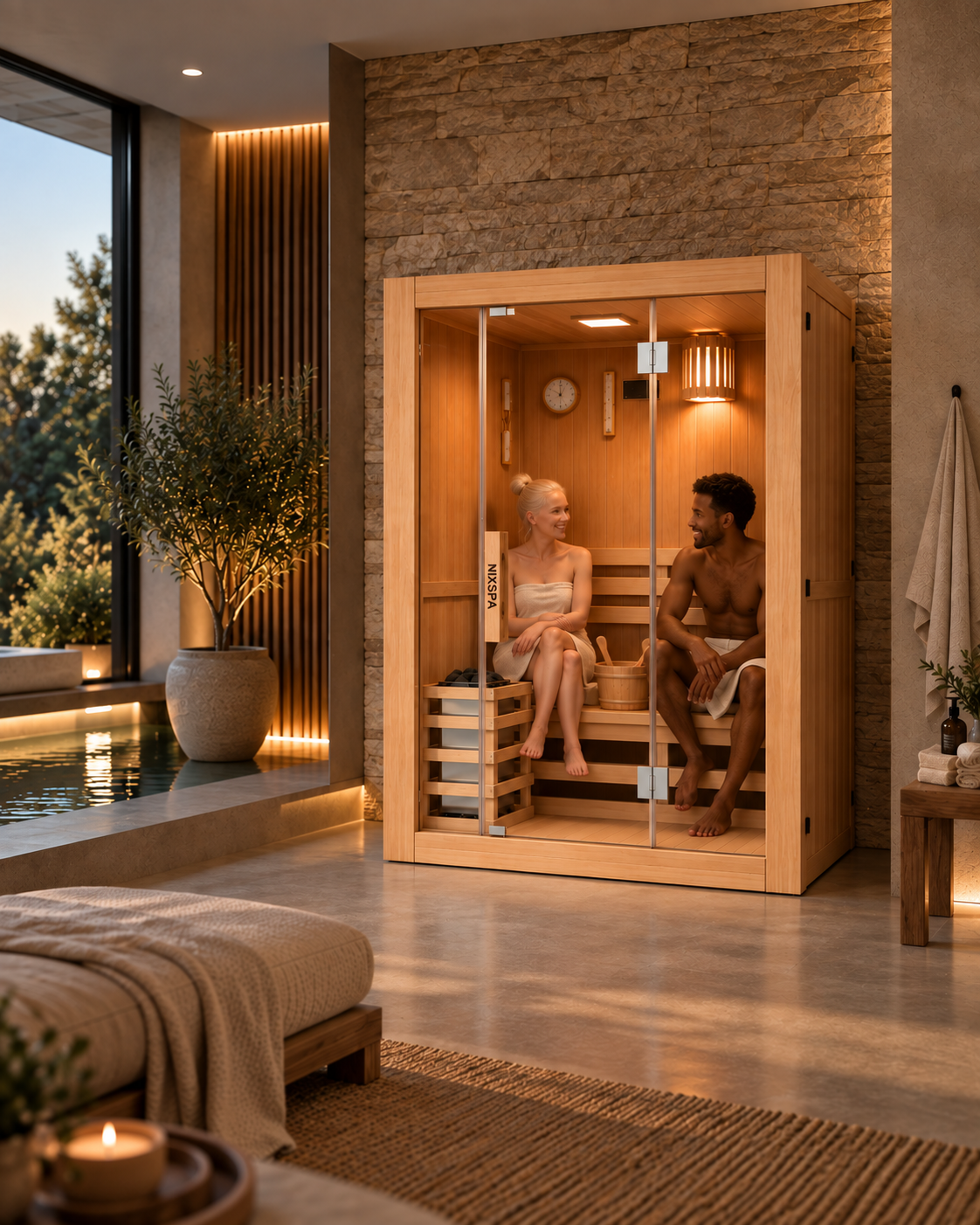 Sauna finlandesa para casa 3 pessoas - ambiente