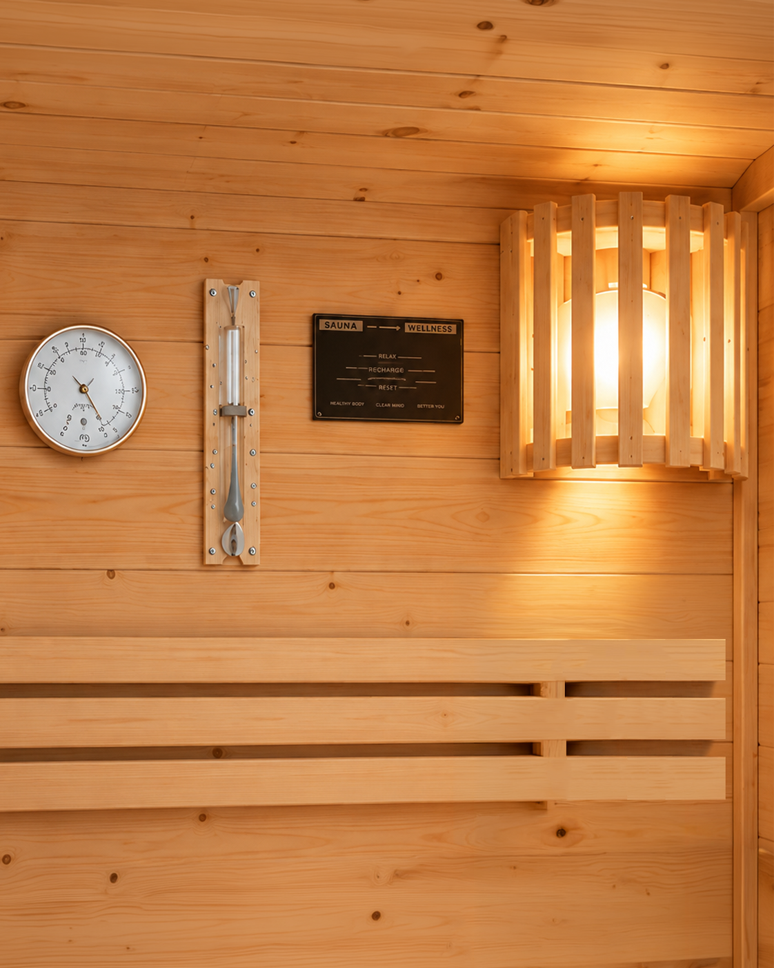 Sauna finlandais pour la maison 2 places - détail