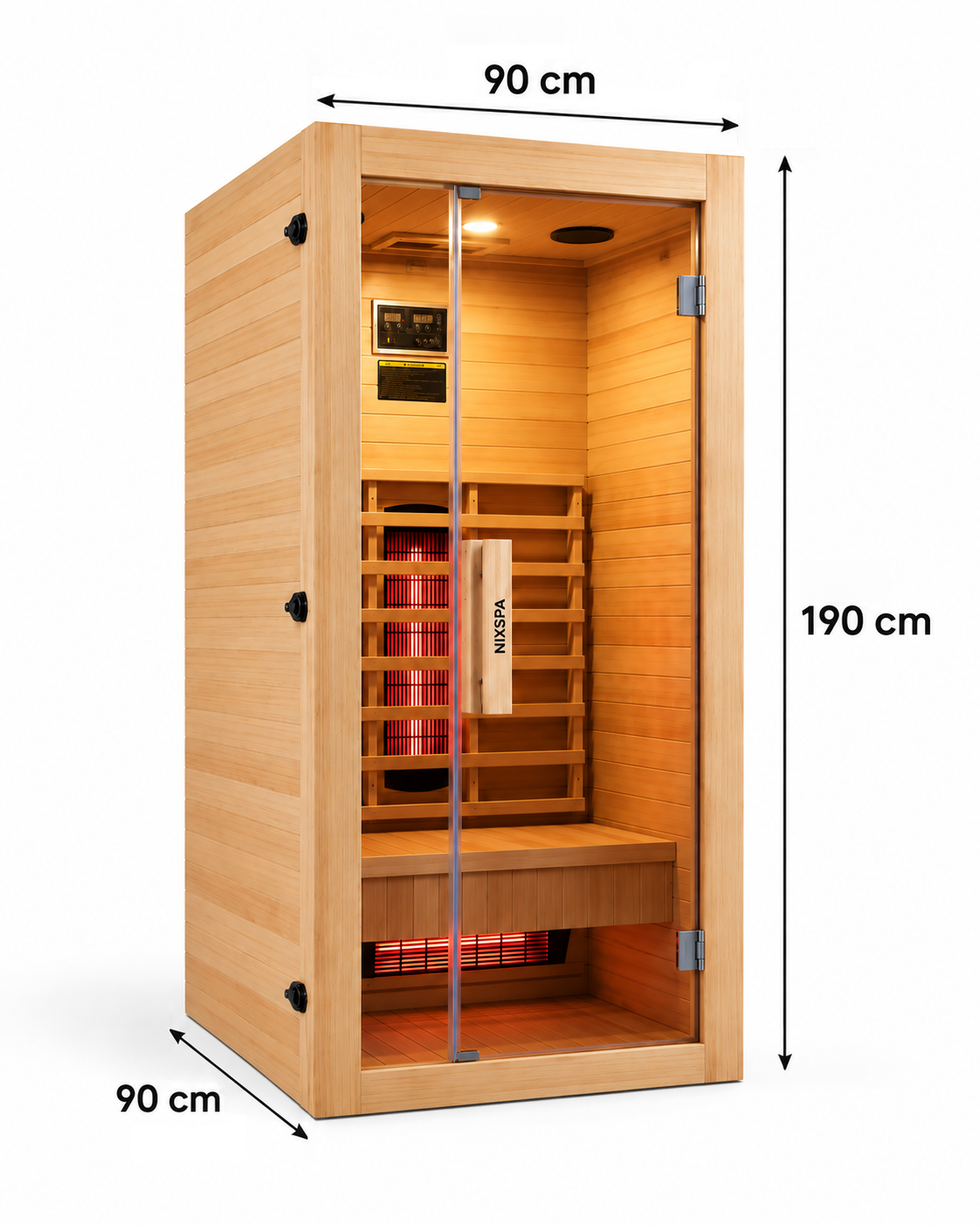 Infraroodsauna voor thuis, 1-persoons - afmetingen