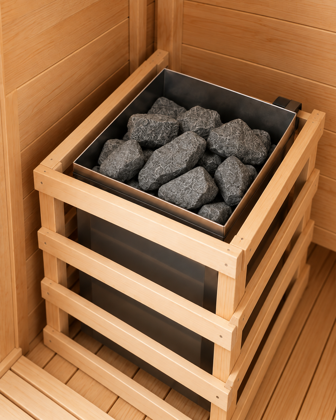 Sauna finlandesa para casa 2 pessoas - detalhe