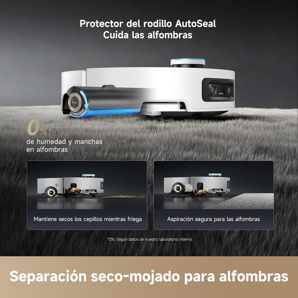 Dreame – Aqua10 Ultra Roller Complete Robot aspirador y fregasuelos blanco con base automática para hogar - BricoandPool