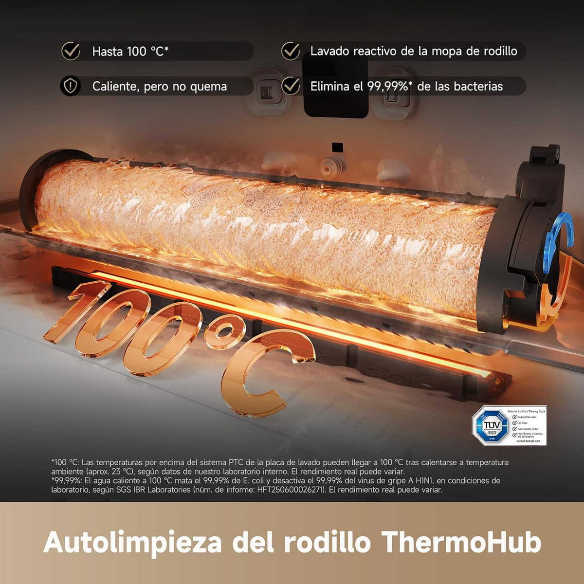Dreame – Aqua10 Ultra Roller Complete Robot aspirador y fregasuelos blanco con base automática para hogar - BricoandPool
