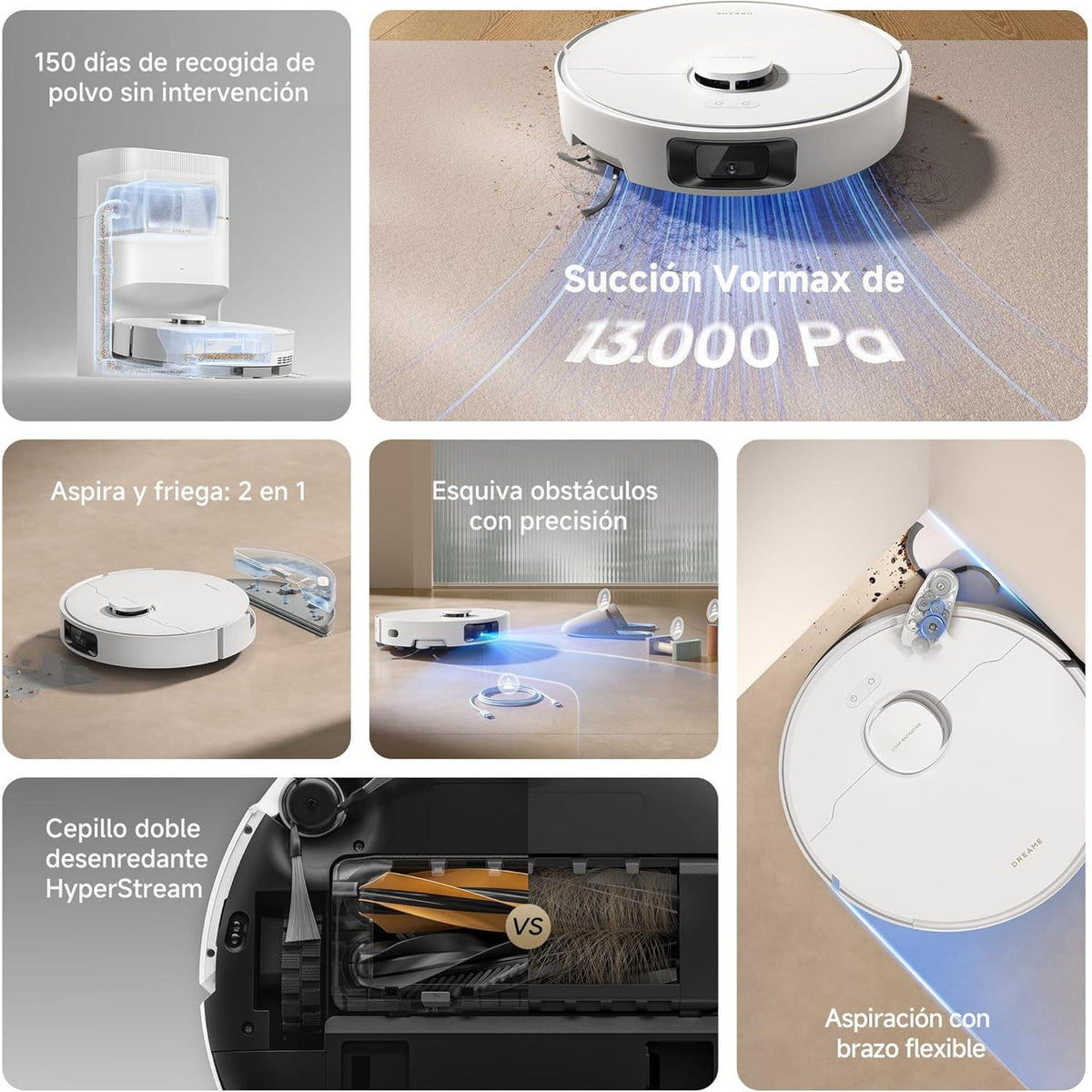 Dreame – D20 Pro Plus robot aspirador negro - BricoandPool