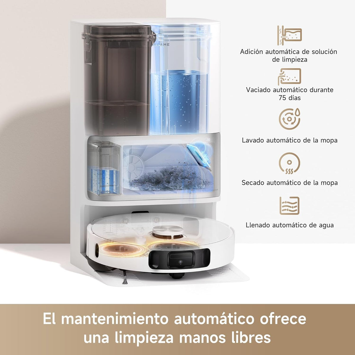 Dreame – L10s Ultra Gen 2 Robot aspirador y fregasuelos con base automática para hogar - BricoandPool