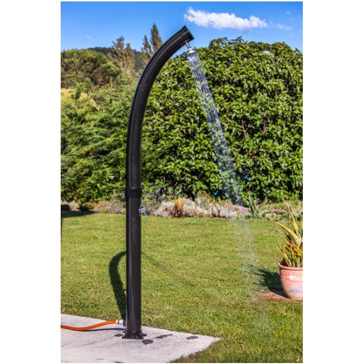 Gre - Ducha solar de jardín curvada con monomando 22L - BricoandPool
