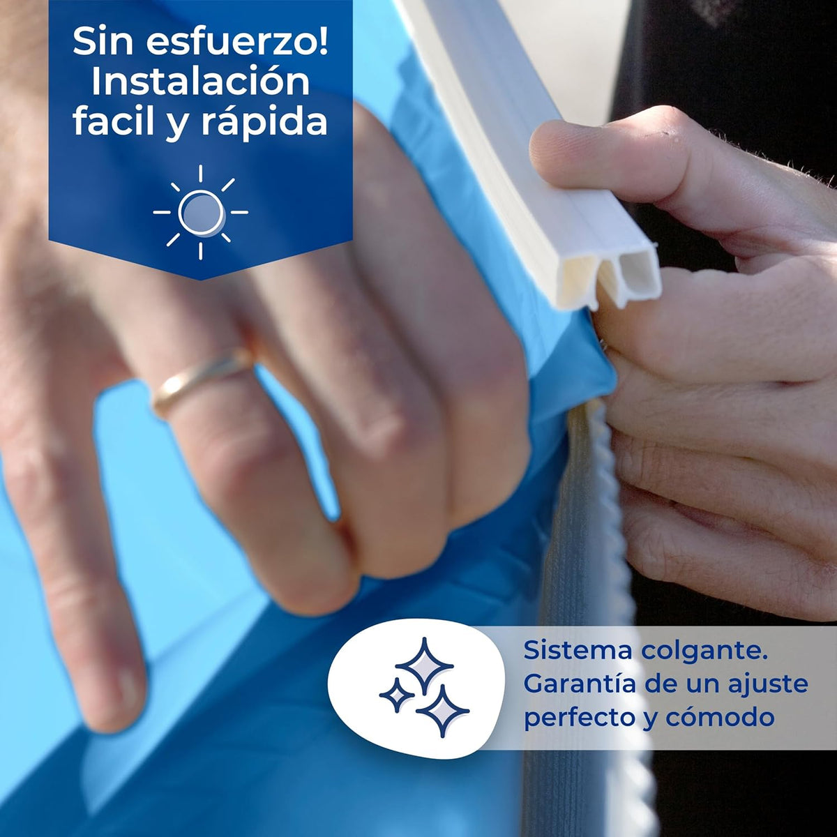 Gre - Liner para piscina de acero ovalada de 120 CM de altura - BricoandPool