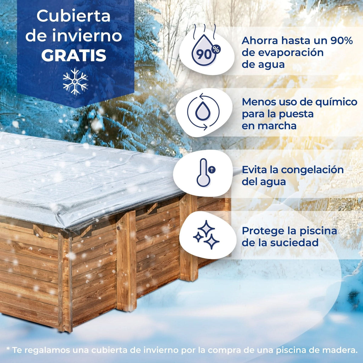 Gre - Piscina de madera Sunbay Braga 815x420x146 - BricoandPool
