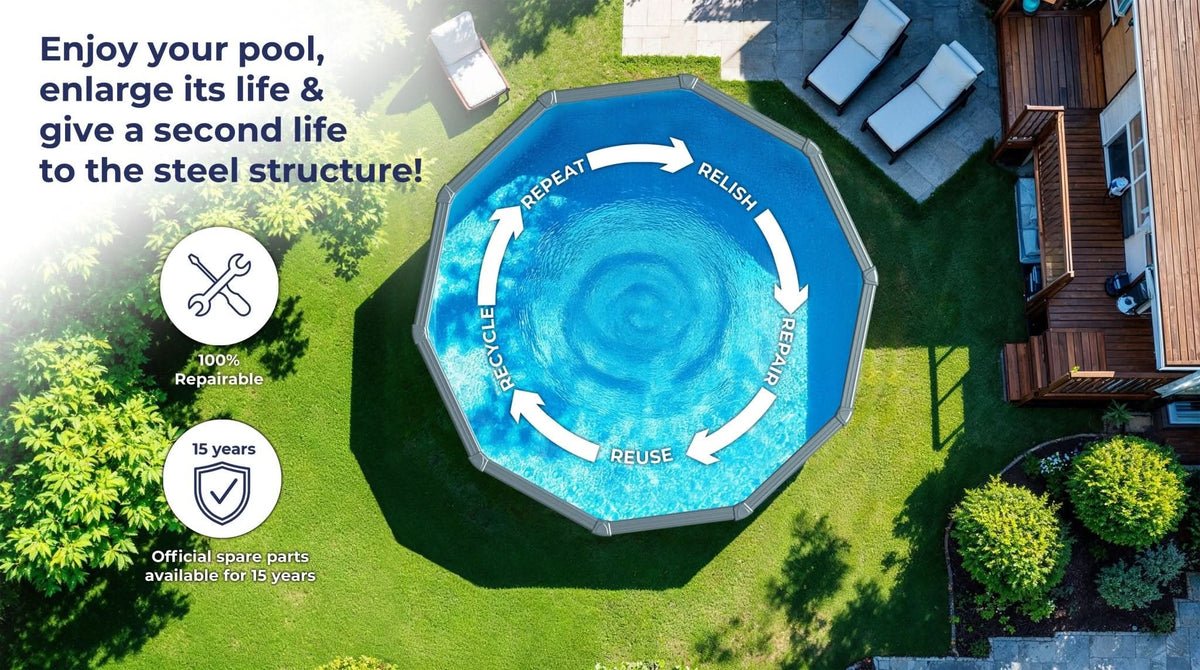 Gre - Piscina Mauritius Plus circular - BricoandPool