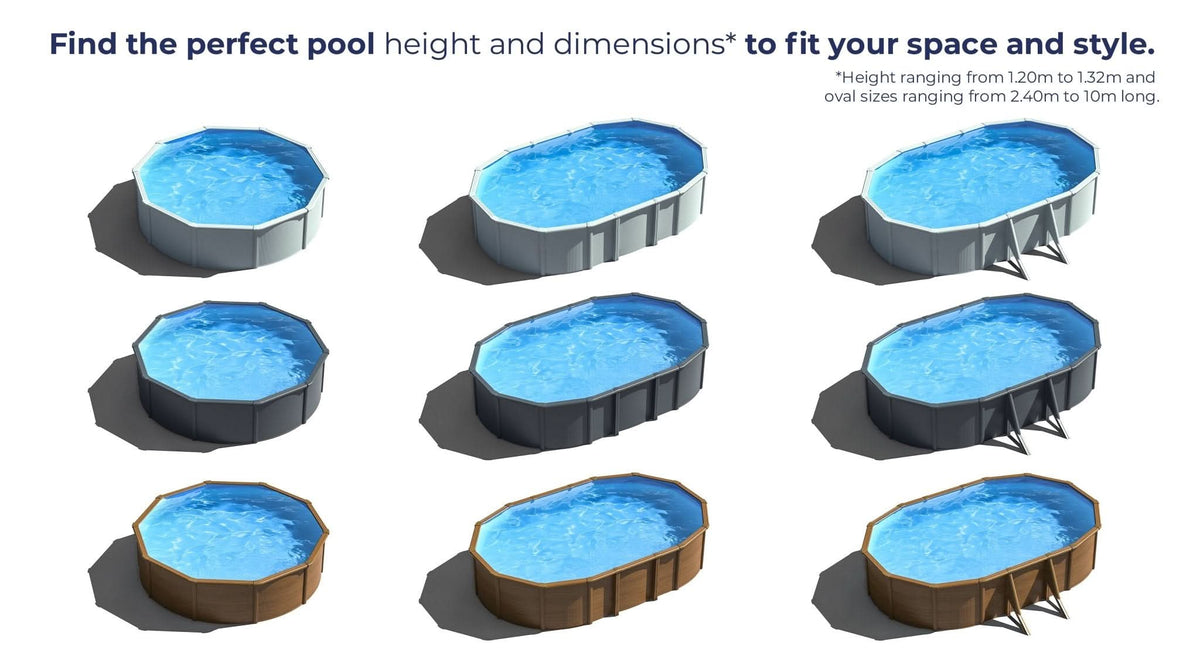Gre - Piscina Pacific Circular Imitación Madera - BricoandPool