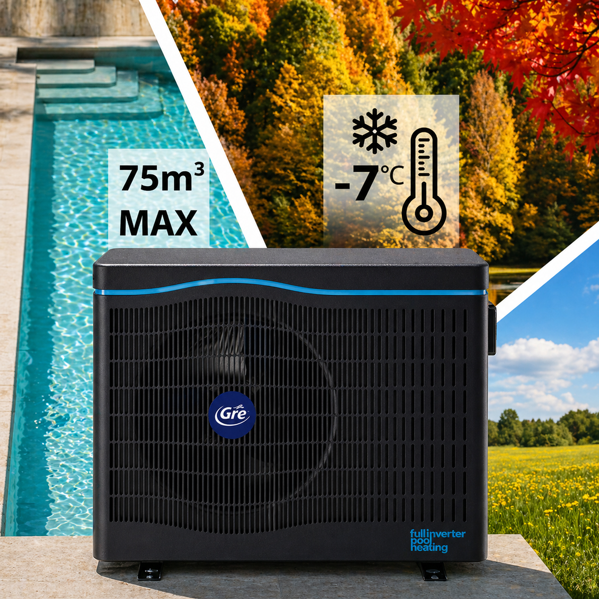 Gre - HPGIC Inverter WiFi Bomba de calor para piscina eficiente y conectada
