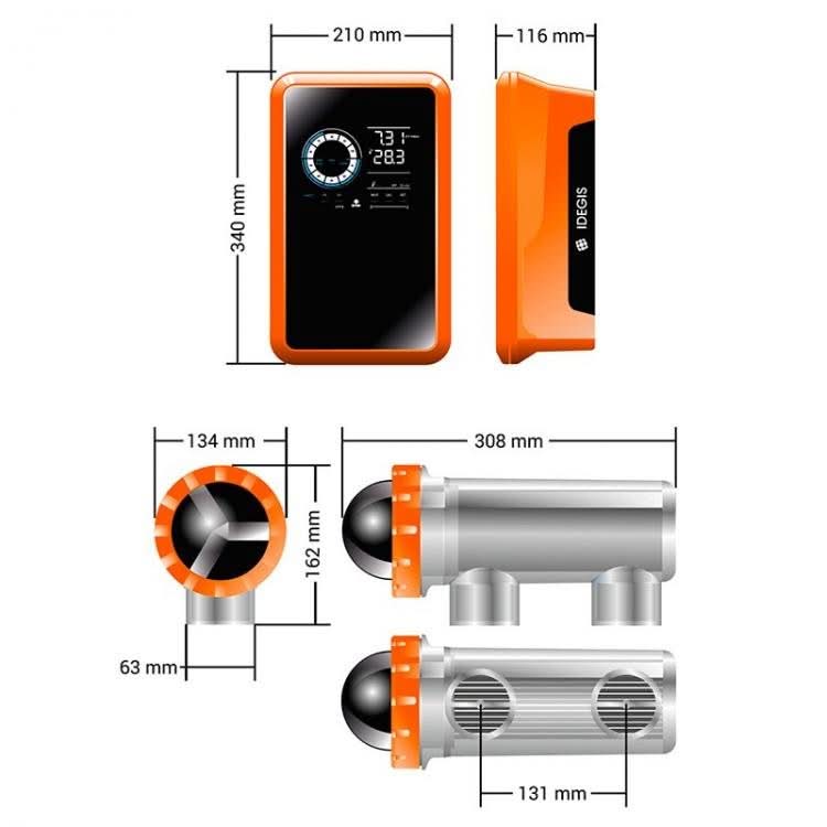 Idegis - Clorador salino Tecno 2 + Bomba de Ph - BricoandPool