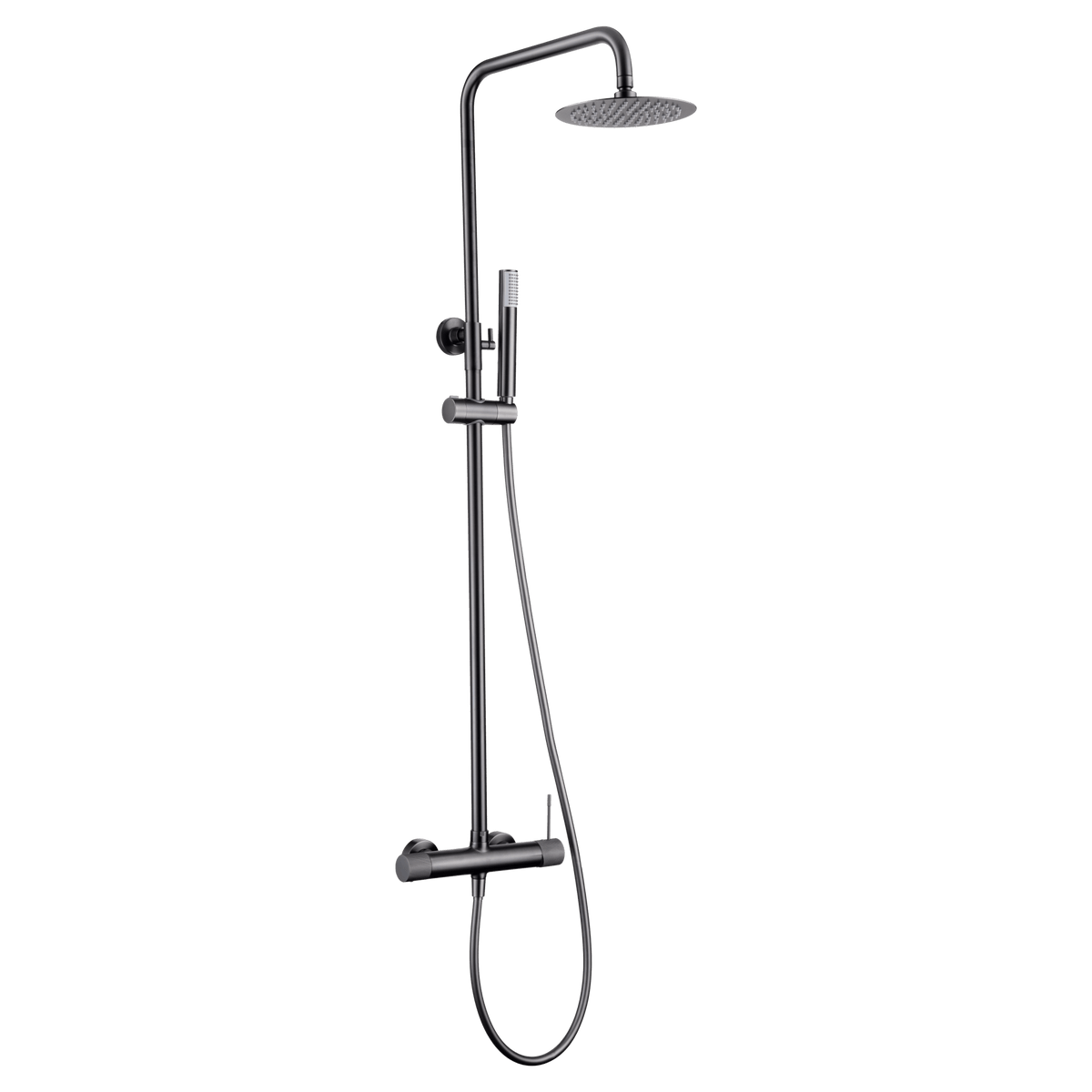Imex - Colonna doccia monocomando Line black gun metal - BricoandPool