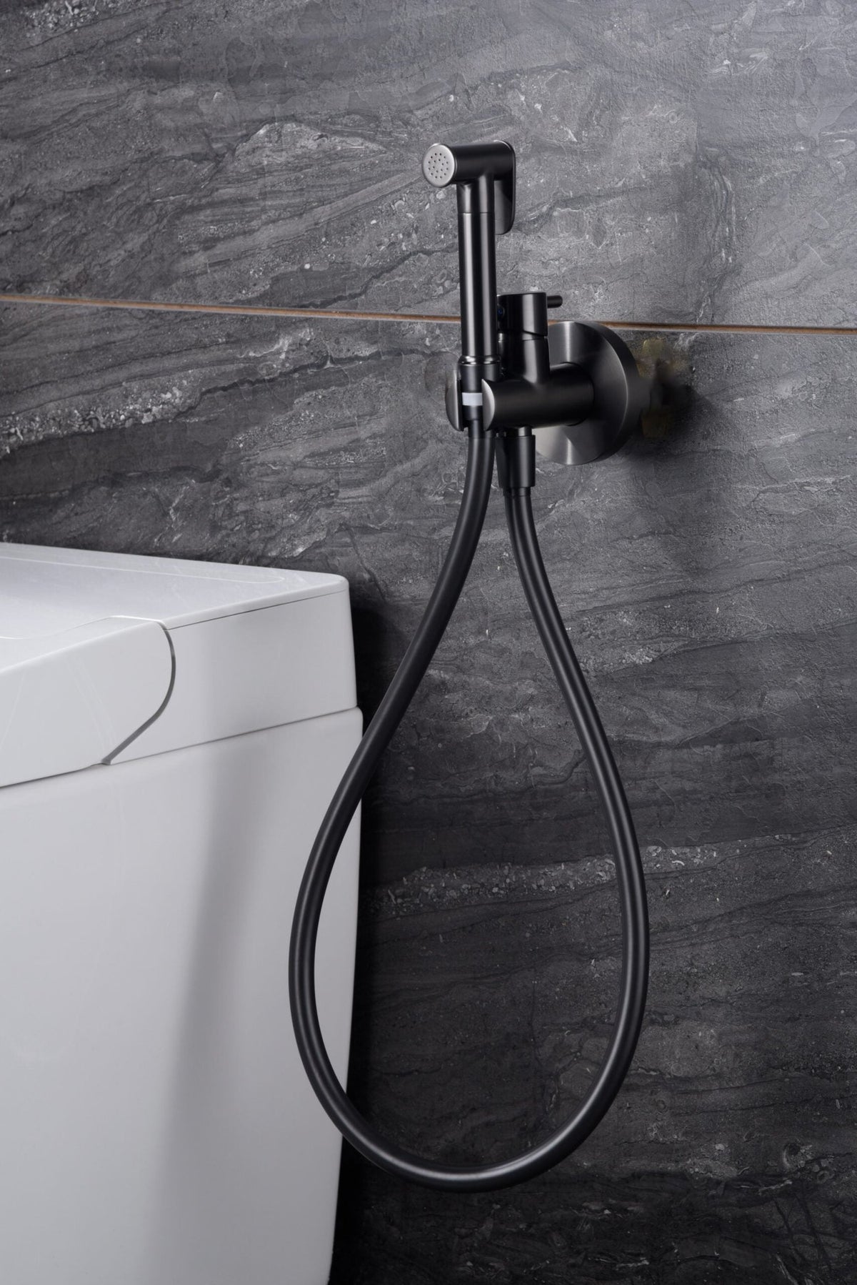 Imex - Grifo empotrado de bidé Munich black gun metal - BricoandPool