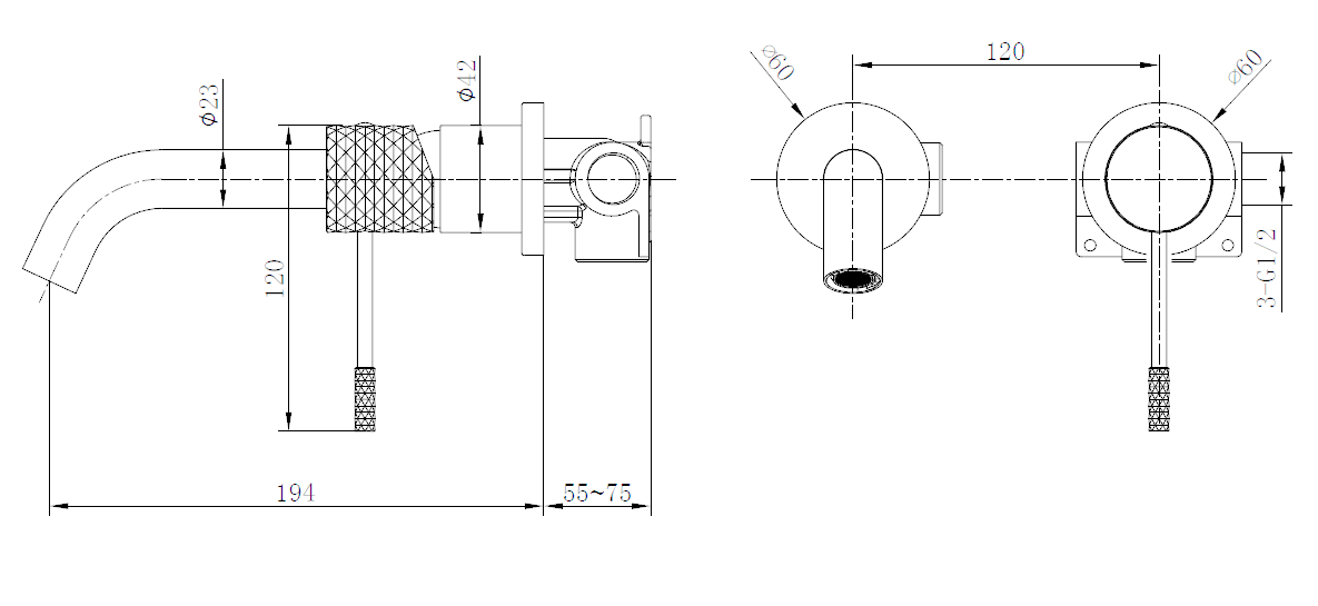 Imex - Monomando empotrado lavabo Génova - BricoandPool