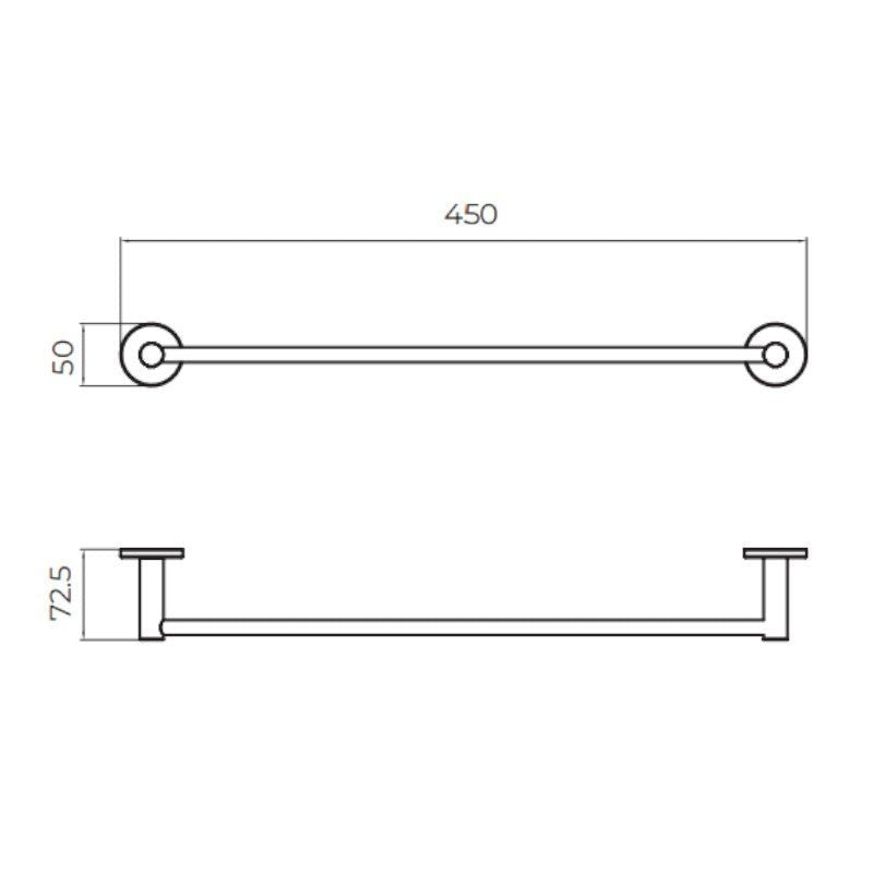 Imex - Portasalviette a barra 40 cm Essential cromo - BricoandPool