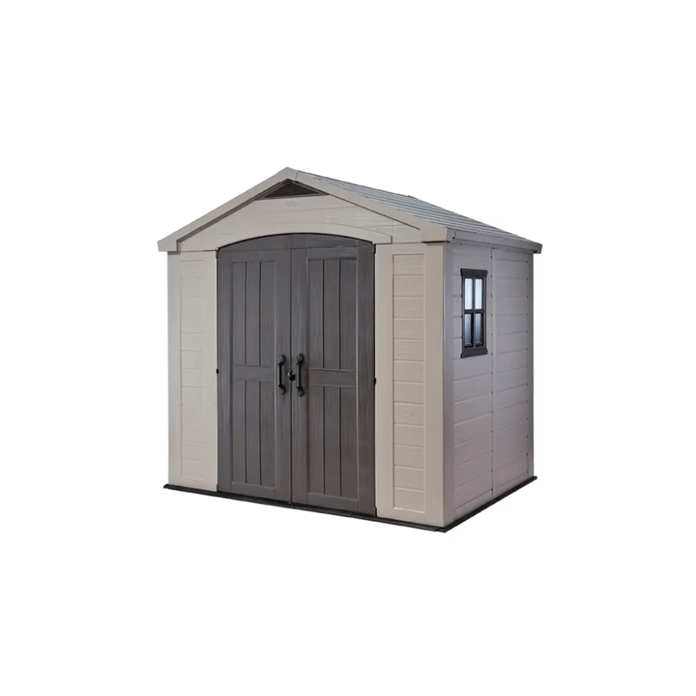 Keter - Caseta de exterior Factor 8x6 marrón/beige - BricoandPool