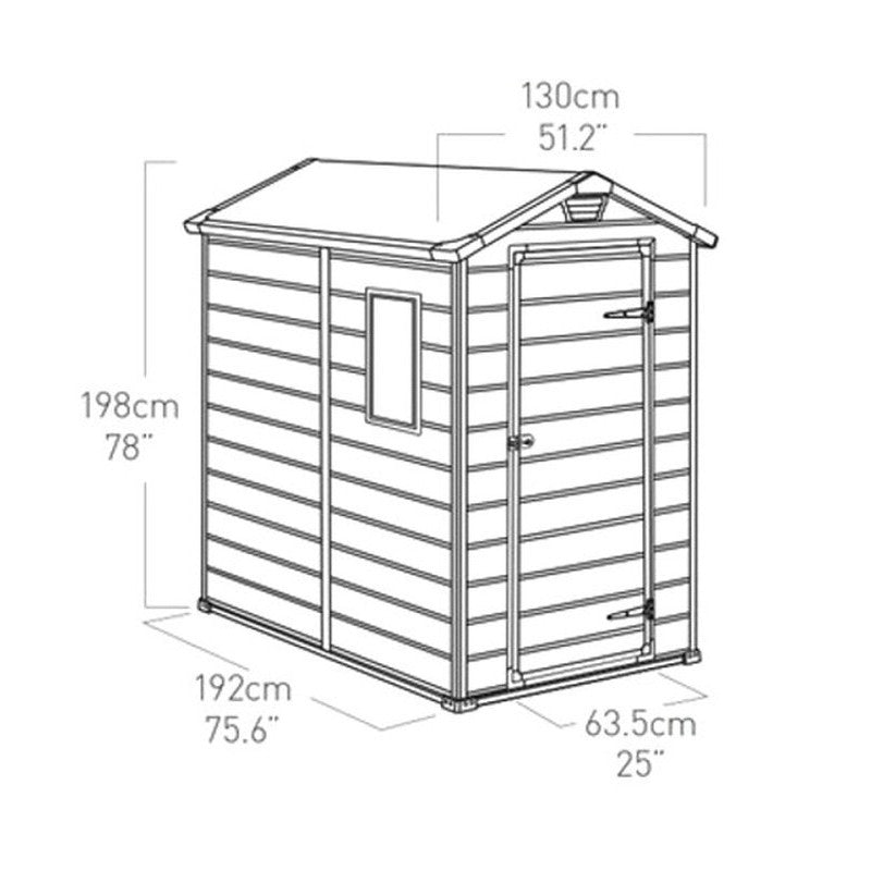 Keter - Casetta da giardino Manor 4x6 S grigio - BricoandPool