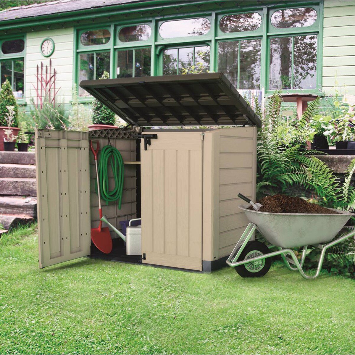 Keter - Casetta da giardino Store - It - Out Max 1200L talpa/beige - BricoandPool