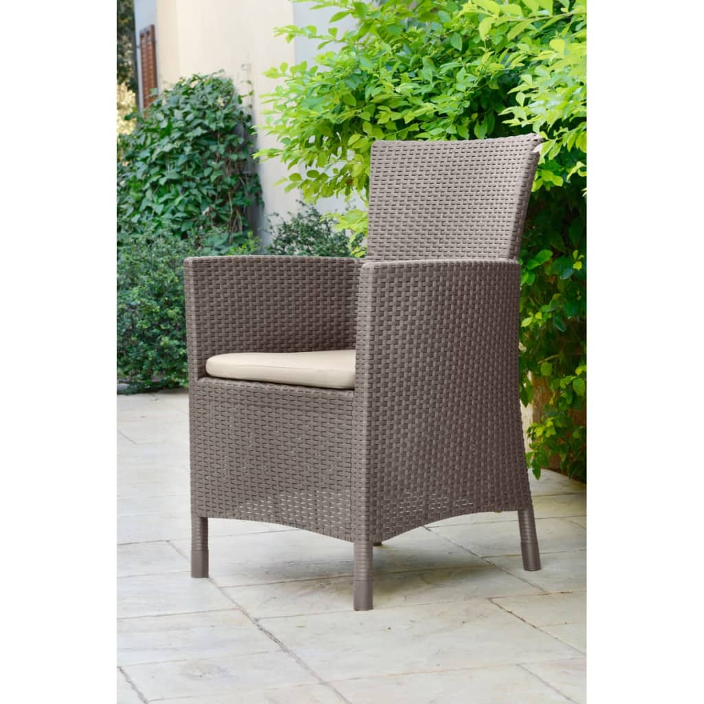 Keter - Conjunto de exterior 2 plazas Iowa Balcony capuchino - BricoandPool