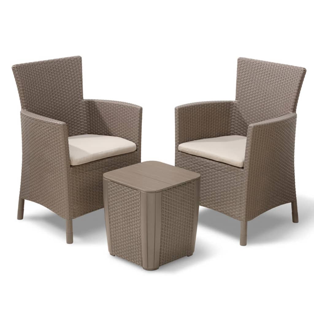 Keter - Conjunto de exterior 2 plazas Iowa Balcony capuchino - BricoandPool