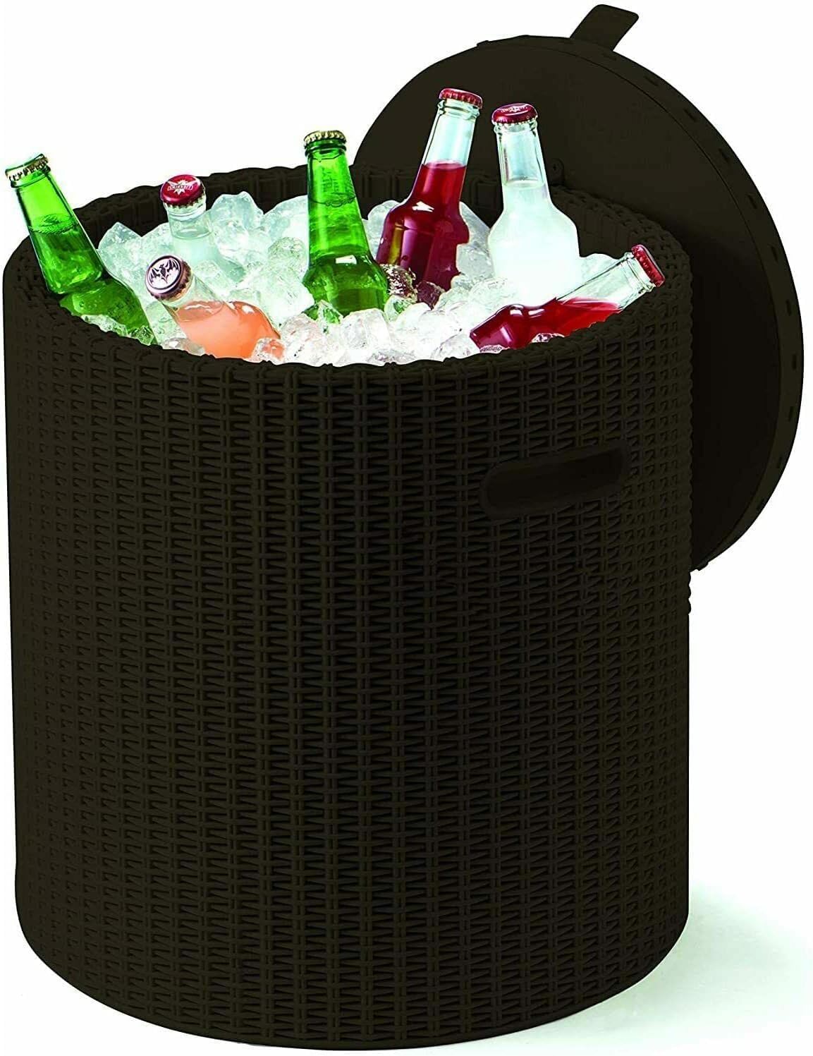 Keter - Nevera de jardín Cool Stool marrón - BricoandPool