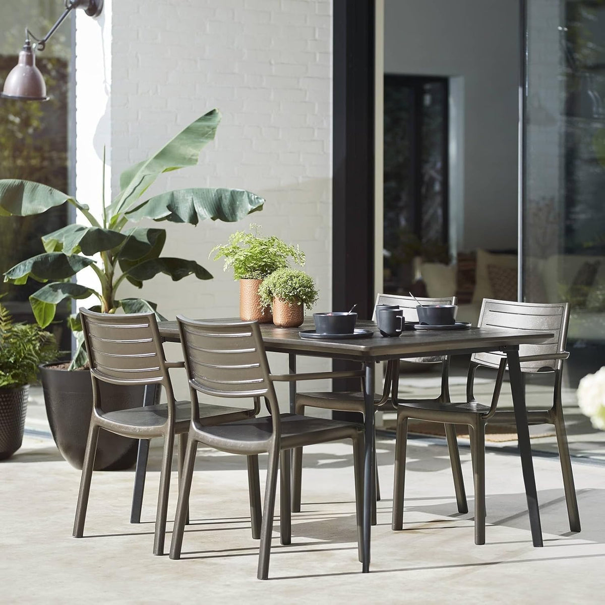 Keter - Silla de exterior Metaline metal - BricoandPool