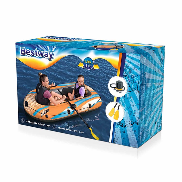 Bestway – Bateau pneumatique Kondor Elite 2000 Raft Set (196 × 106 cm)