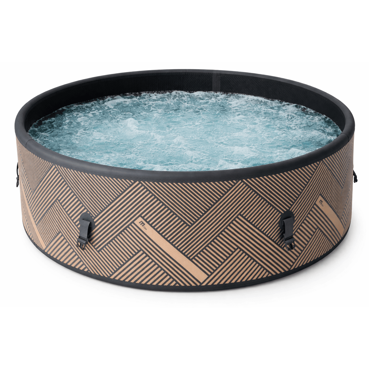 Pack spa MSpa Mono-Eco 6-8 places + salon de jardin en résine tressée (rond)