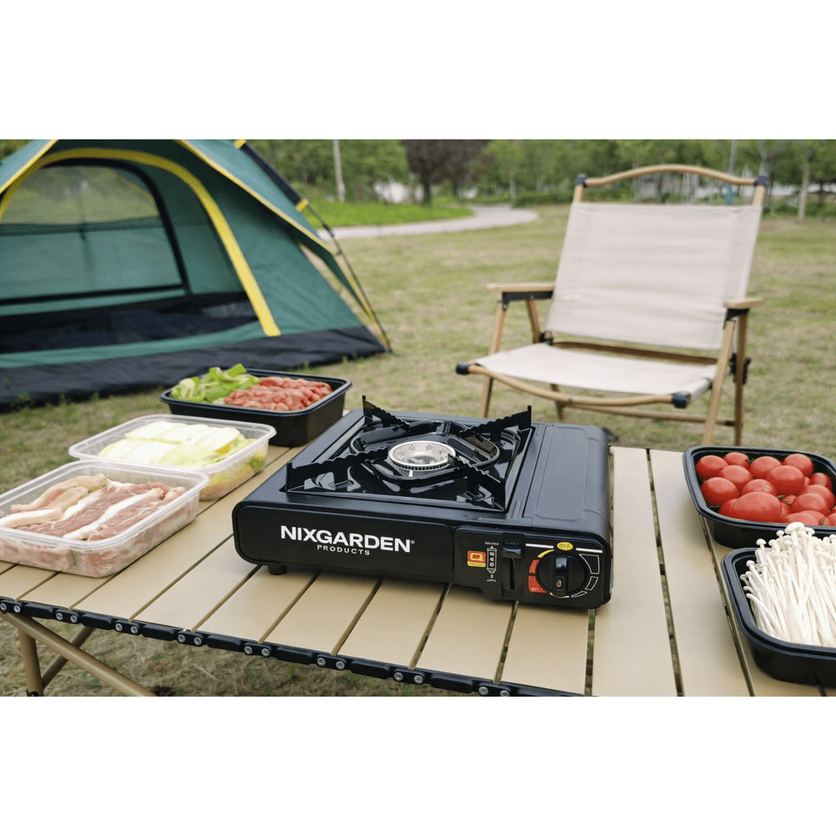 Nix Garden - Hornillo de gas portátil para camping - BricoandPool