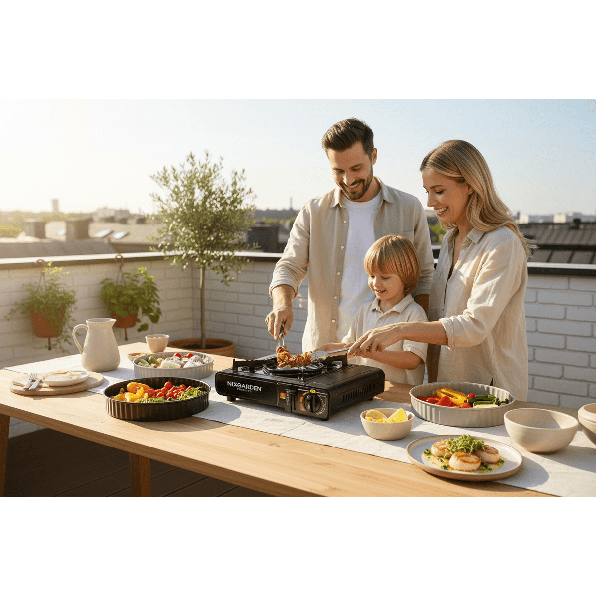 Nix Garden - Hornillo de gas portátil para camping - BricoandPool
