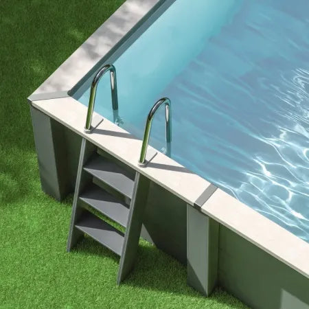 Piscina elevada de composite Gre rectangular KPCOR60LT con iluminación LED (606 × 326 × 124 cm)