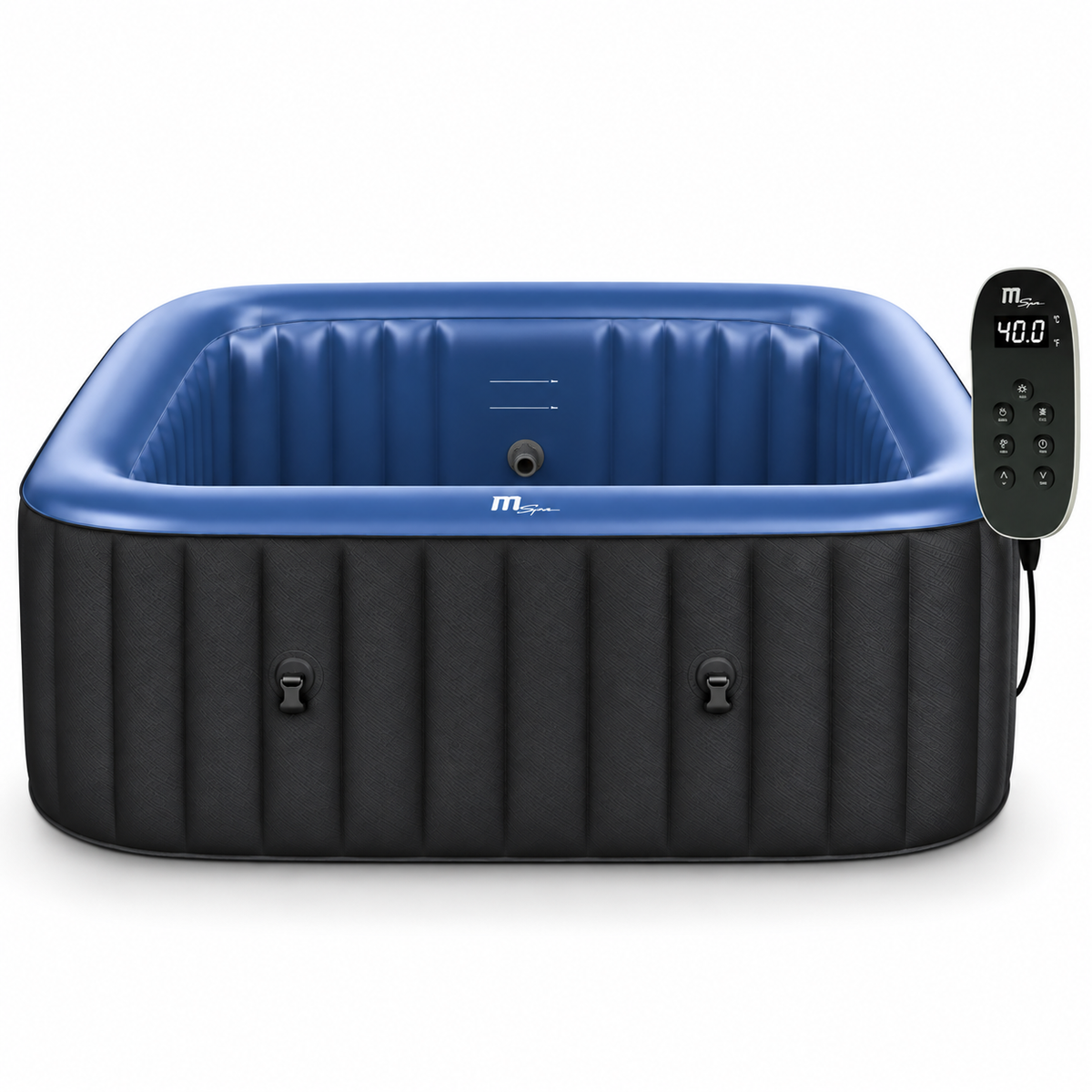 MSpa - Pack Spa Tekapo 4 personas + Set muebles de mimbre (cuadrado)