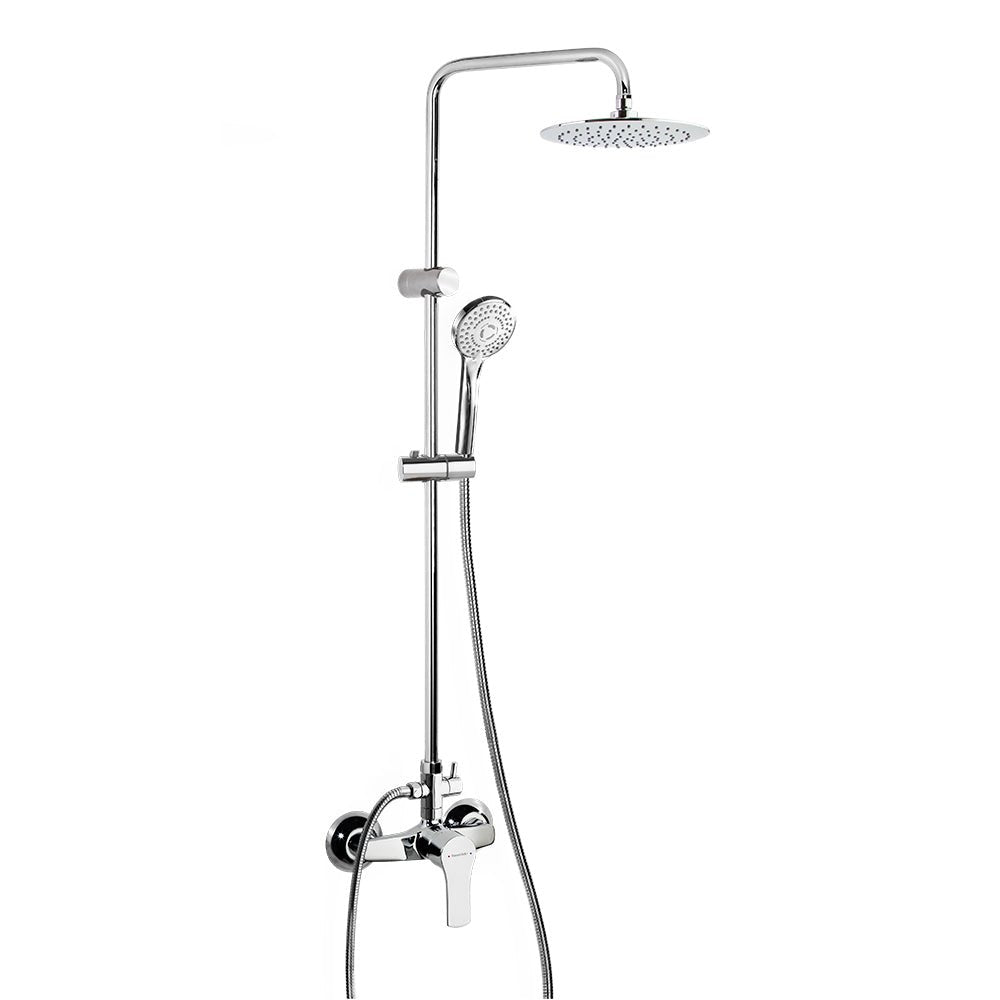 Ramon Soler - Titanium, colonna doccia fissa monocomando e soffione Ø240 mm, cromo 187802RP230 - BricoandPool