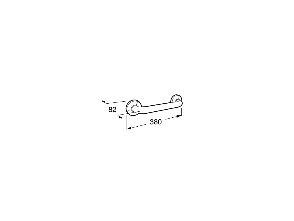 Roca - Asa recta Access Comfort 300 mm Blanco A816900009 - BricoandPool