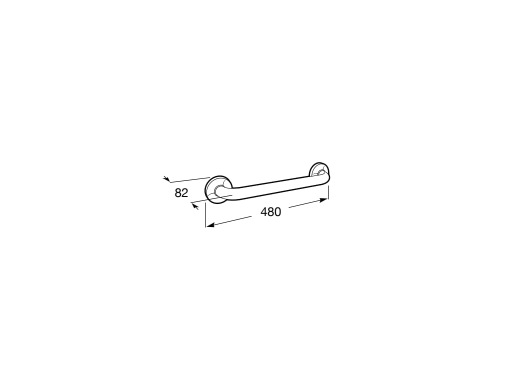 Roca - Asa recta Access Comfort 400 mm Cromado A816927001 - BricoandPool