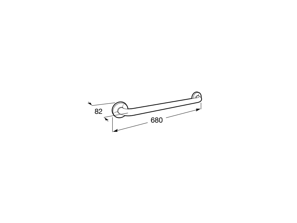 Roca - Asa recta Access Comfort 600 mm Cromado A816928001 - BricoandPool