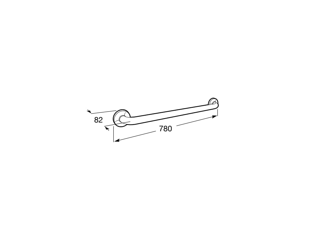 Roca - Asa recta Access Comfort 700 mm Blanco Comfort A816903009 - BricoandPool